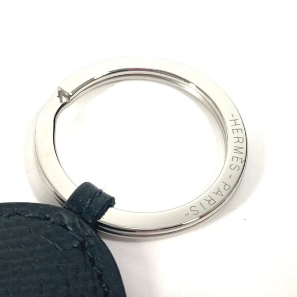 HERMES Poulpe Charm Bag Charm Key Ring Key Holder Leather Black Unused - Picture 2 of 13